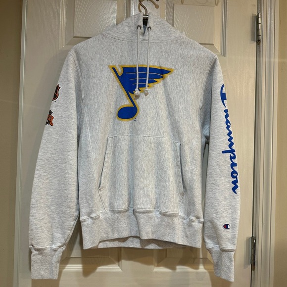 Champion Other - Champion Reverse Weave St Louis Blues NHL Hoodie Grey Small Campbell Conference